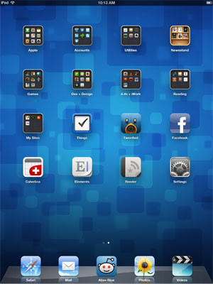 iPad home screen