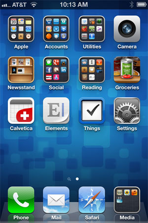 iPhone home screen