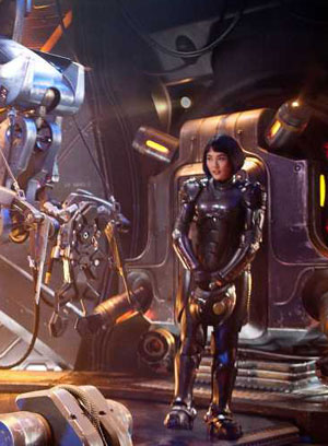 Seen here: Japanese girl. She avenges the family we never see. That's what Pacific Rim calls drama.